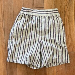 Striped Linen Shorts